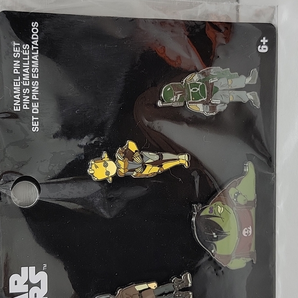 STAR WARS BOBA FETT, YOUNG HUTT, DROIDS FUNKO ENAMEL PIN SET - Picture 3 of 8